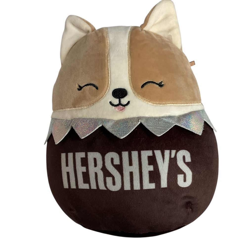 Kellytoy‎ Squishmallow Hershey's Chocolate Kiss Corgi Plush Toy Collectible